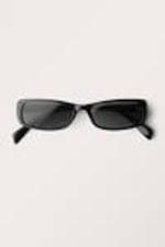 Black - Rectangular Sunglasses - 1