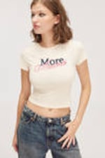 Dusty White - Cropped t-shirt - 0