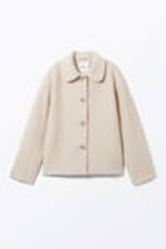 Light Beige - Single-breasted Wool Blend Jacket - 4