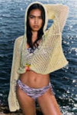 Pink Tiger-striped - Printed Tie-Side Bikini Bottoms - 1