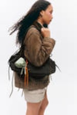 Black - Rectangular Shoulder Bag - 2