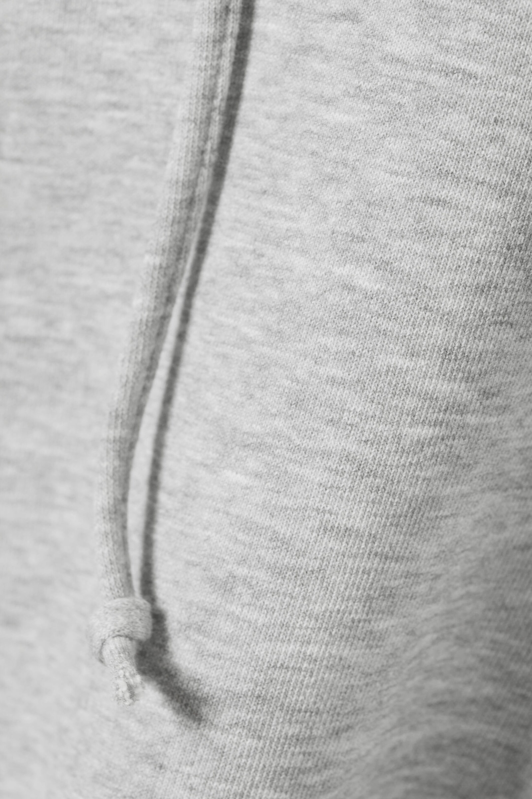 Grey Melange - Cropped Terry Pyjama Hoodie - 4