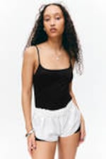 White - Mid-Rise Cotton Poplin Pyjama Shorts - 2