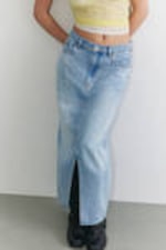Fresh Blue - Light Blue - Midi denim skirt - 2