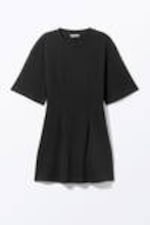 Black - Structured Mini T-shirt Dress - 3