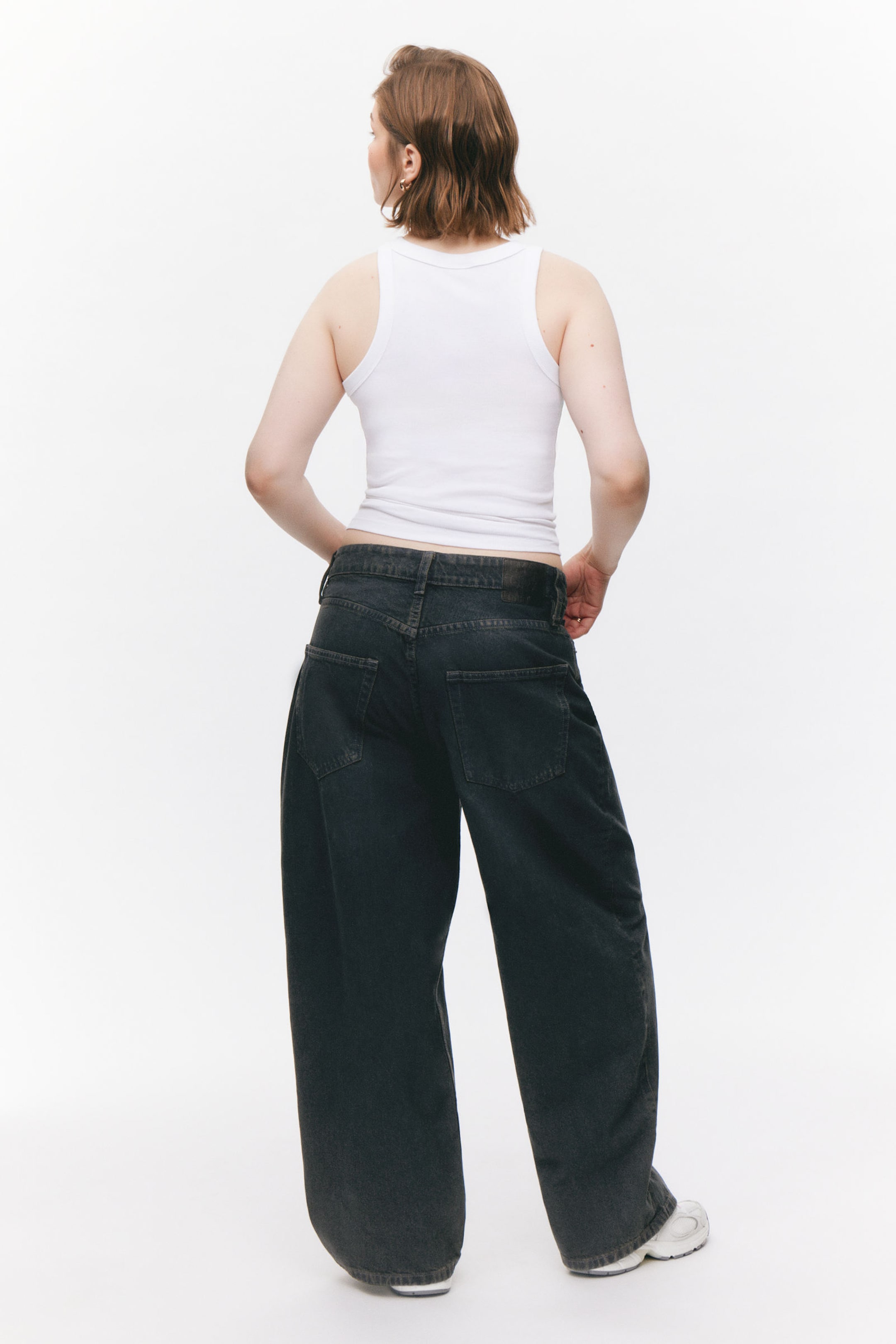 Smokey Blue - Peggy Low Waist Loose Baggy Leg Jeans - 4