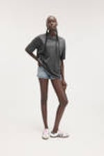 Washed Black - Oversized Cotton T-shirt - 1