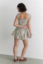 Khaki Green - Baroque Frame - Fit and Flare Mini Dress - 2