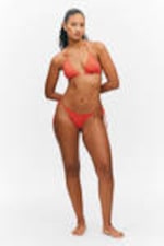 Bright Red - Strappy Bikini Bottoms - 0