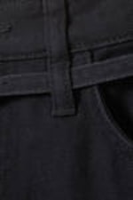 Black - Low Rise Cargo Cotton Twill Jorts - 4