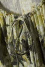 Grey - Dirty Floral - Tiered Printed Cotton Maxi Dress - 6