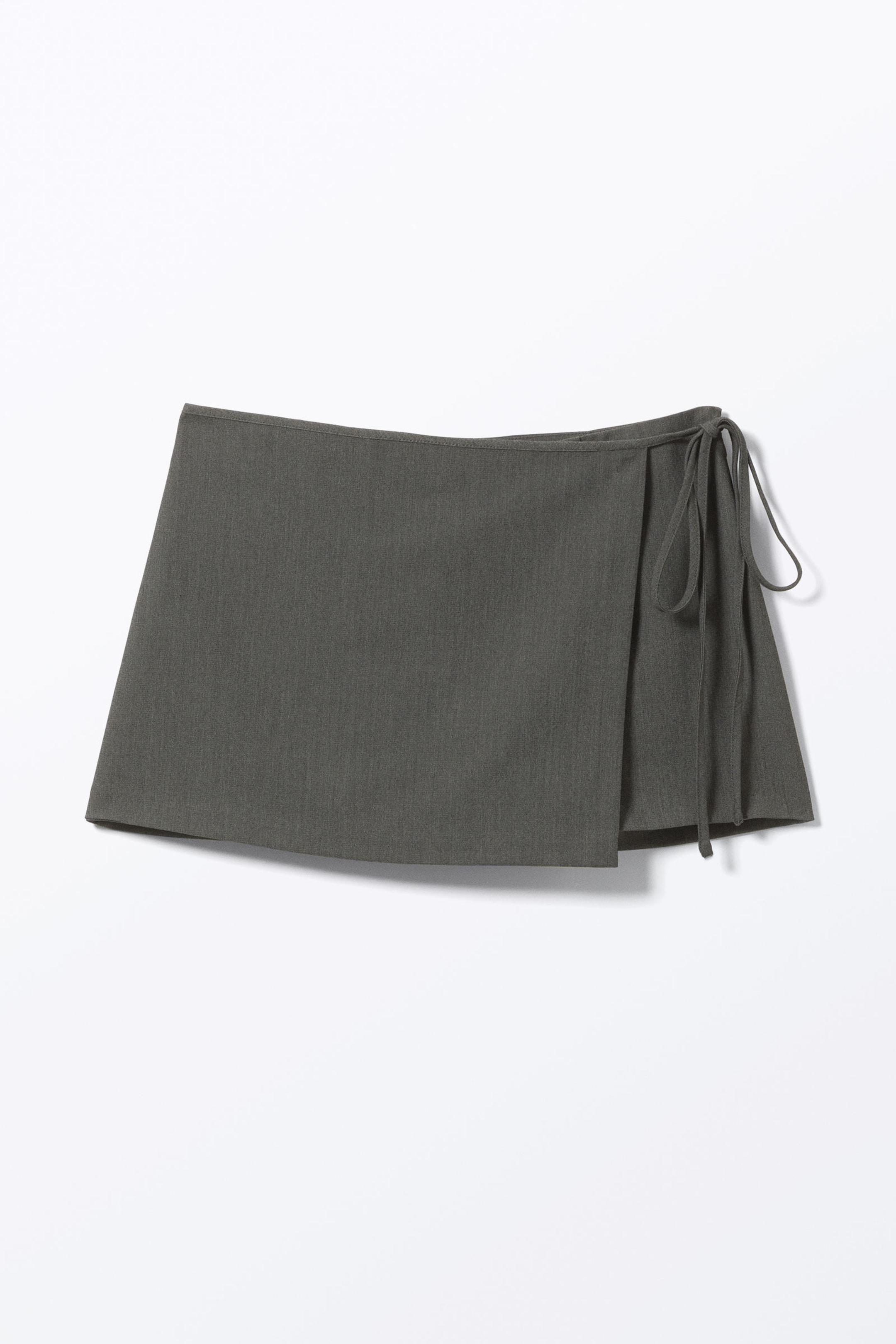 Dark Grey - Mini Wrap Skort - 5