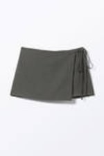 Dark Grey - Mini Wrap Skort - 5