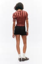 Black - Mini Wrap Skort - 2