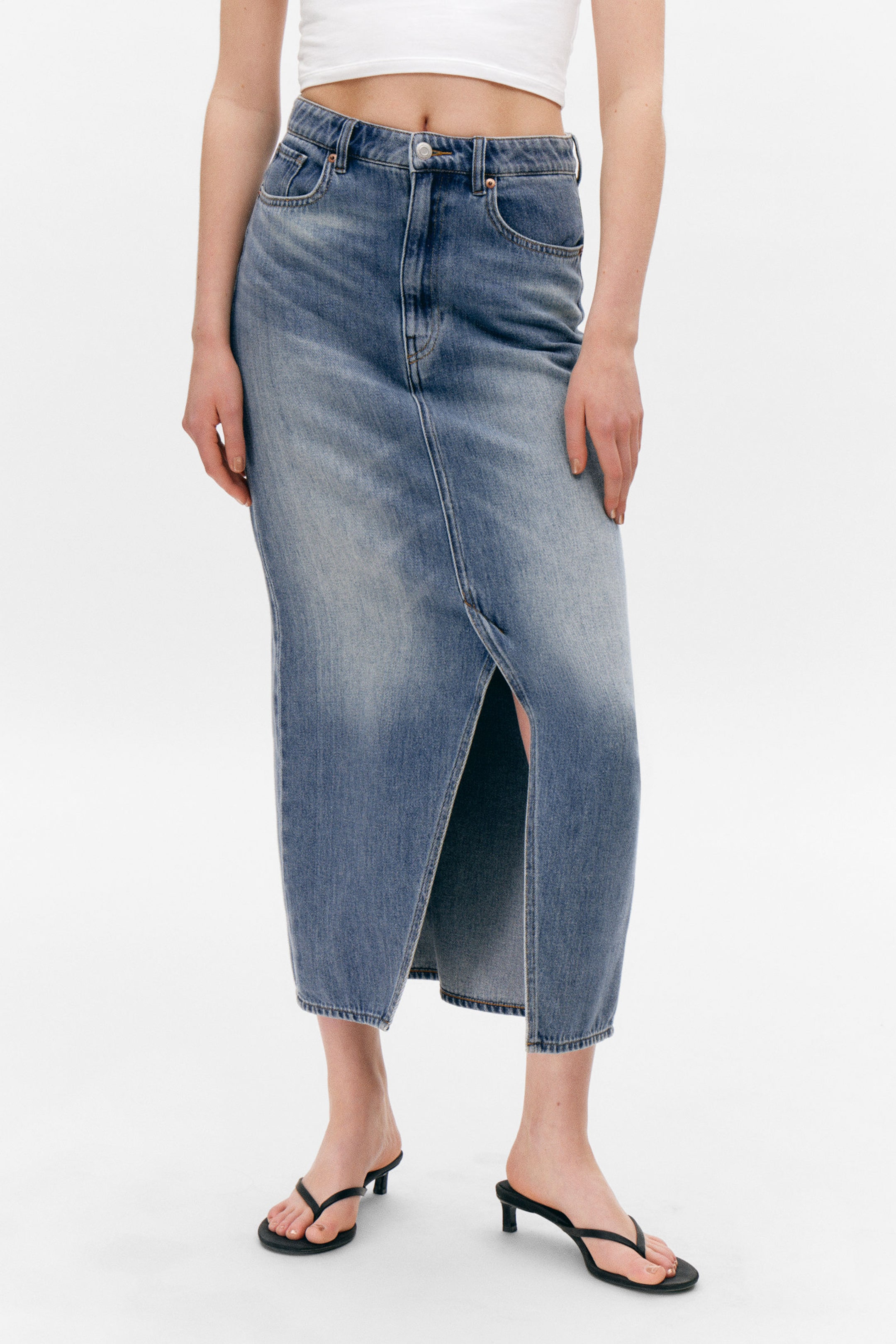 #4C5164 - Midi denim skirt - 2