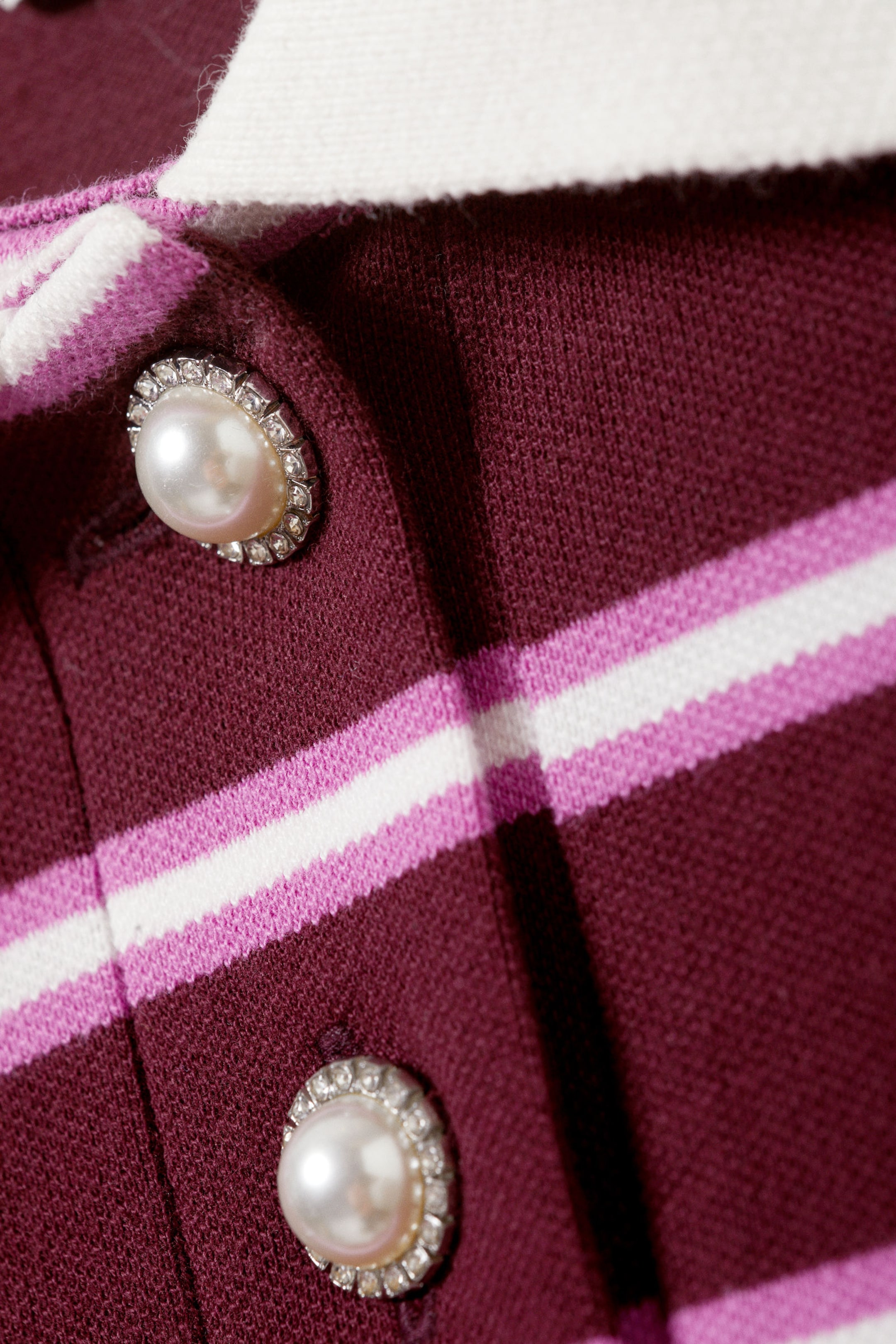 Burgundy - Long Sleeve Rugby Polo Top - 4