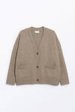 Mole brown - Relaxed knitted cardigan - 3