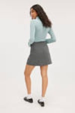 Dark Grey - Pinstripe - A-line mini skirt - 2