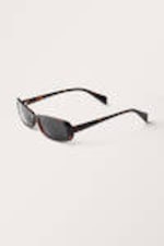 Brown Tortoiseshell - Rectangular Sunglasses - 2