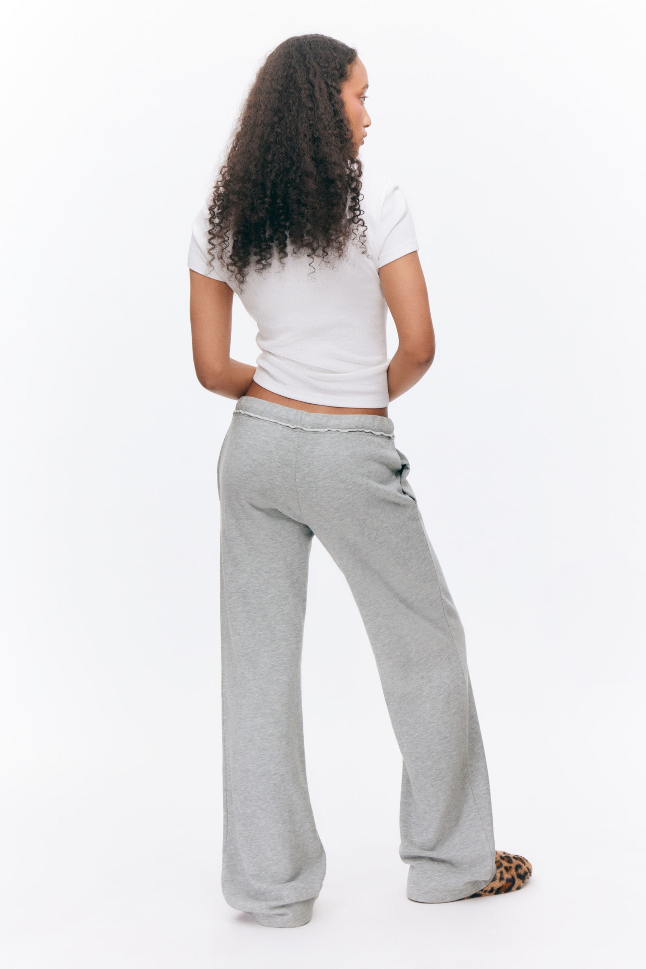 Grey Melange - Soft Terry Pyjama Bottoms - 2