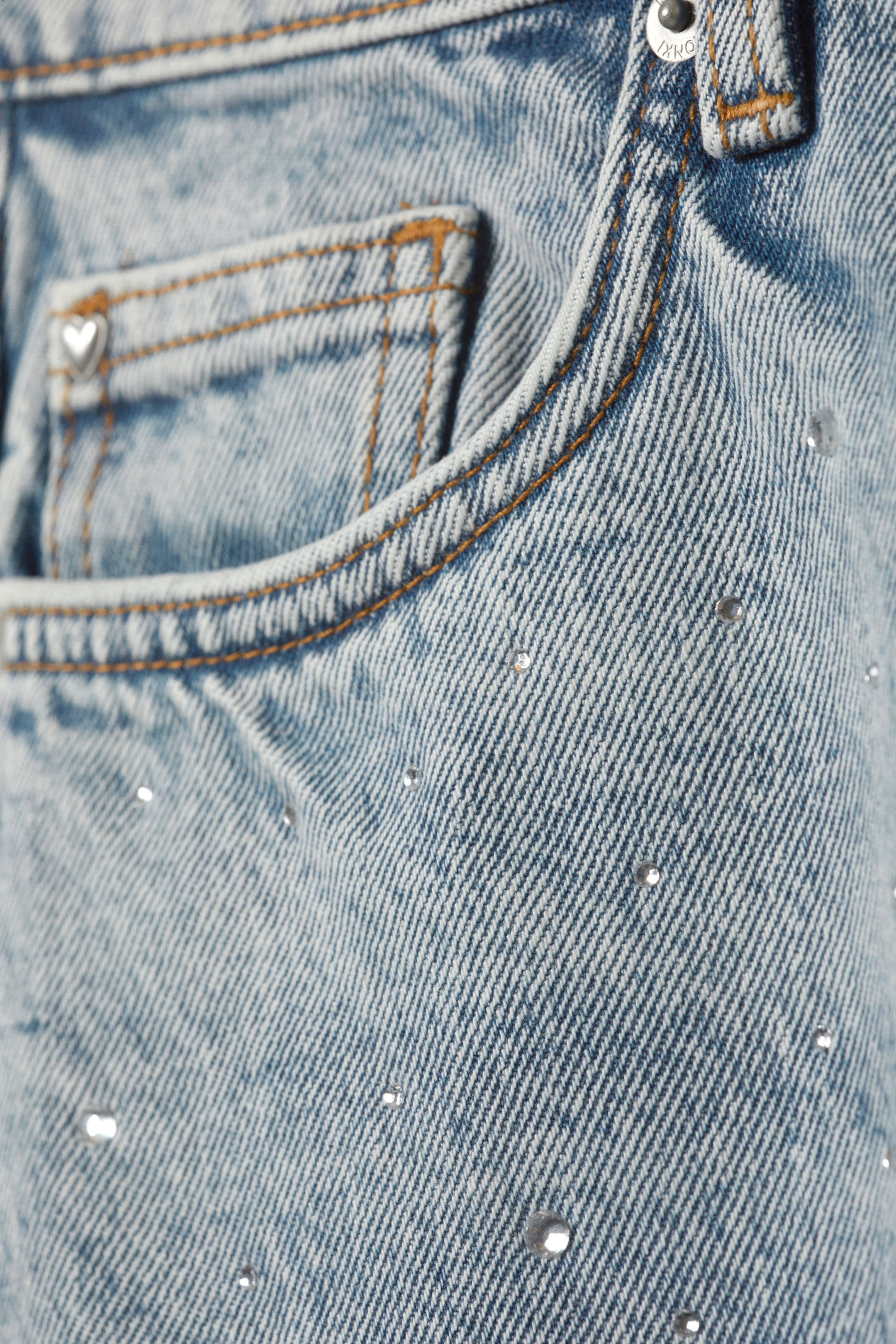 #798DB2 - Paz Mid Straight Embellished Jeans - 2