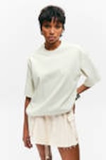 Light Dusty Green - Heavyweight Boxy Cotton T-Shirt - 1
