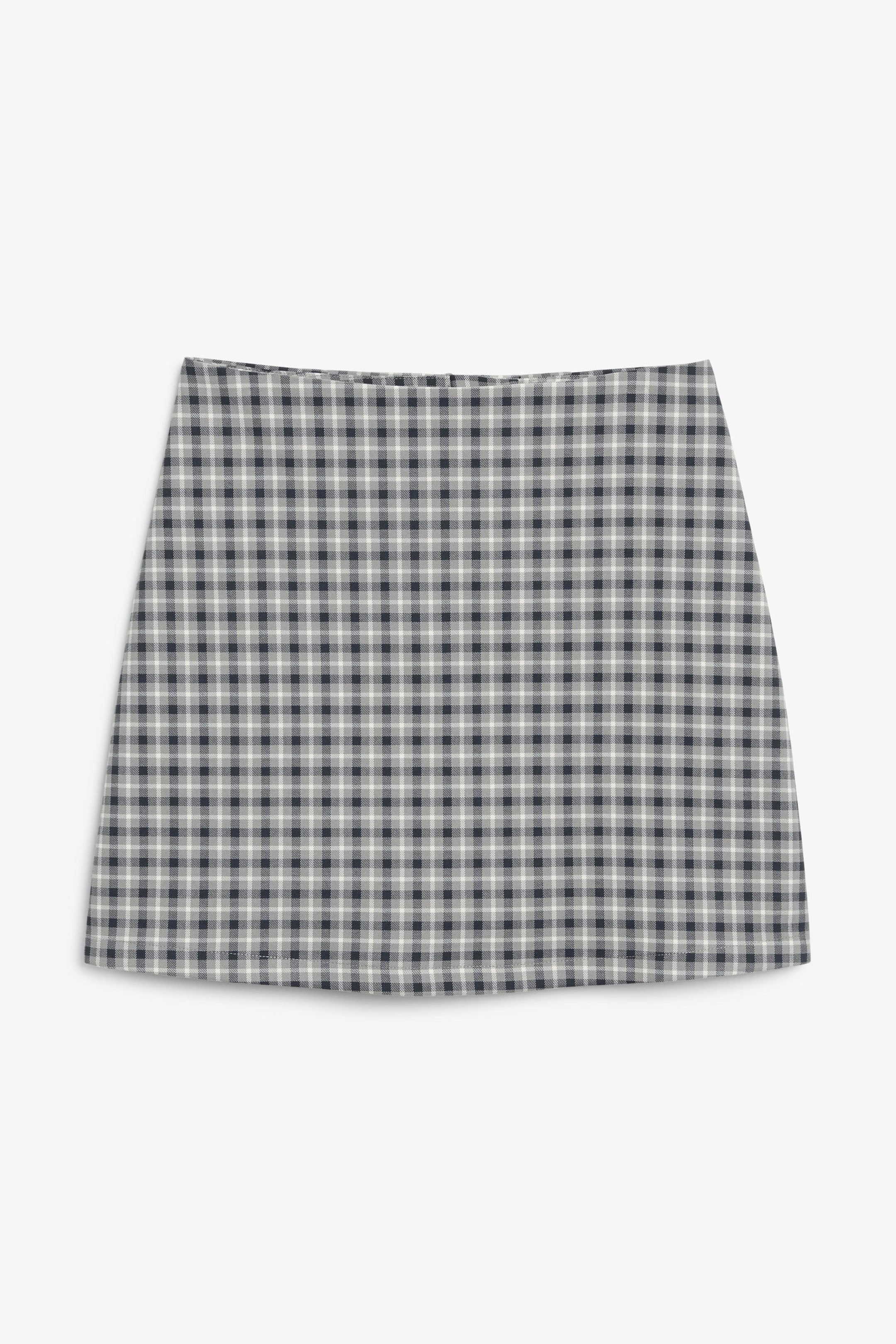 Grey checks - A-line mini skirt - 3