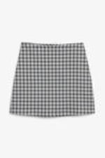 Grey checks - A-line mini skirt - 3