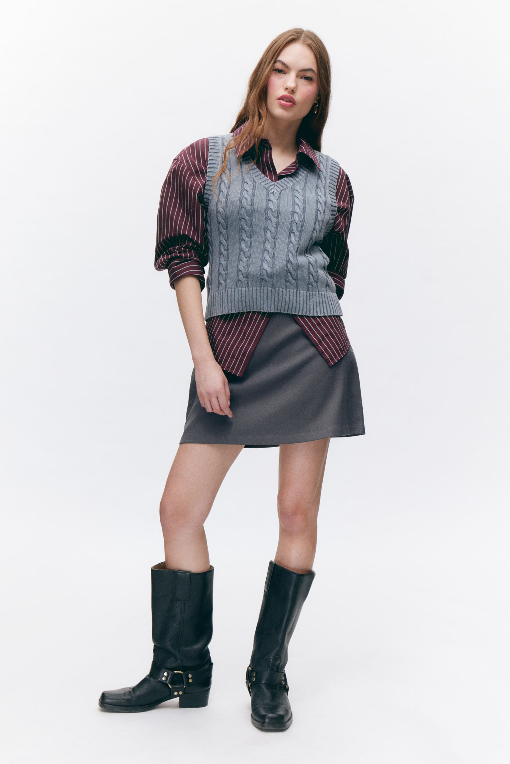 #515359 - A-line mini skirt - 2