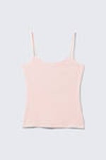 Red & White Stripes - Slim Strappy Tank Top - 4