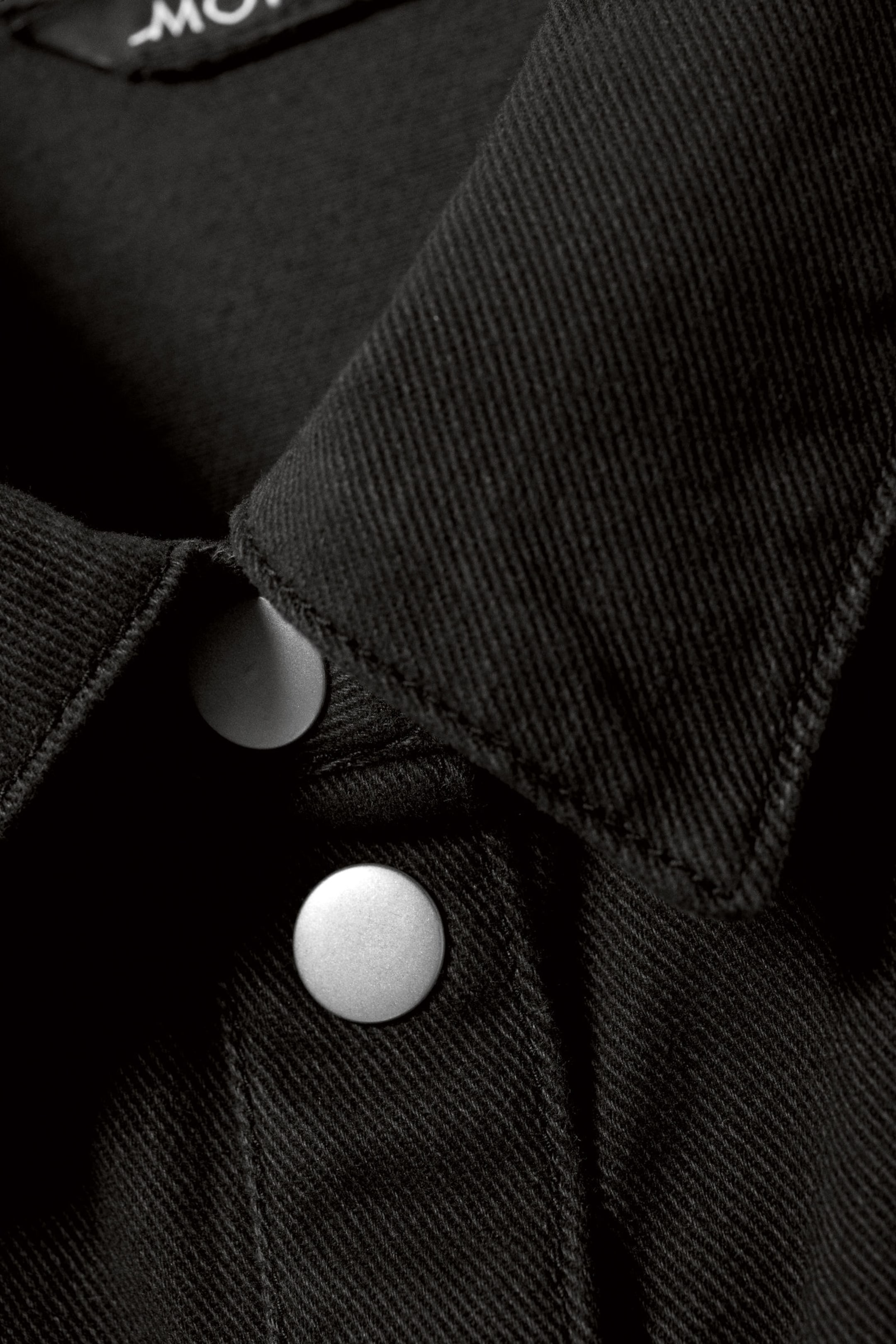 Off-black - Short-Sleeved Mini Shirt Dress - 5