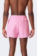 Striped Light Pink - Gestreifte, strukturierte Schwimmshorts - 3
