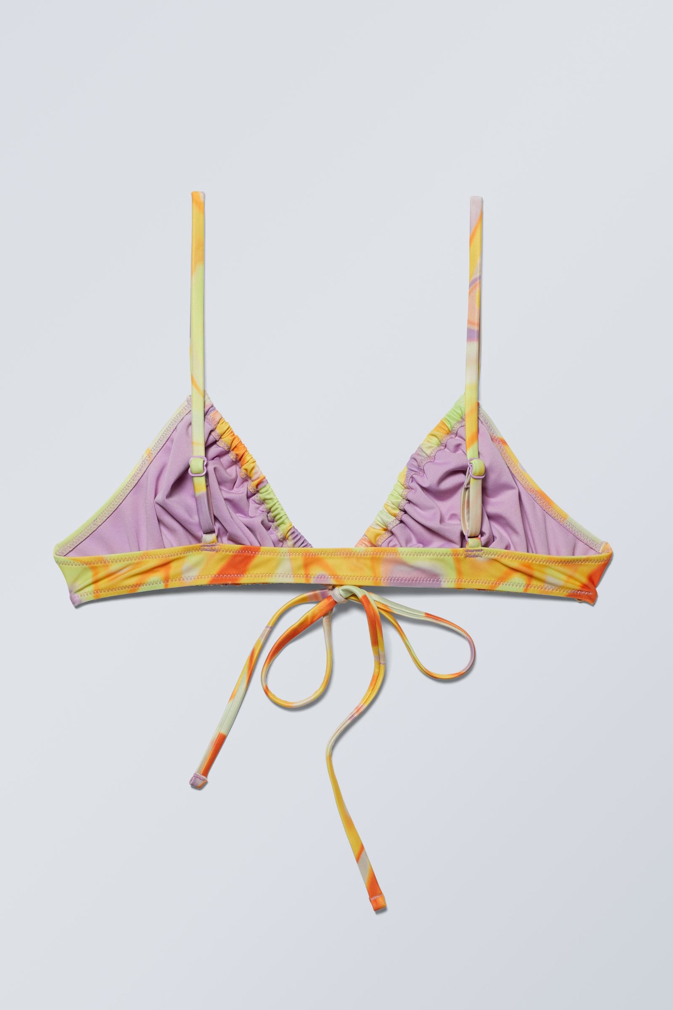 Swirl - Printed Triangle Bikini Top - 1