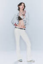 Creased White - Booty Bei Low Waist Skinny Bootcut Jeans - 0