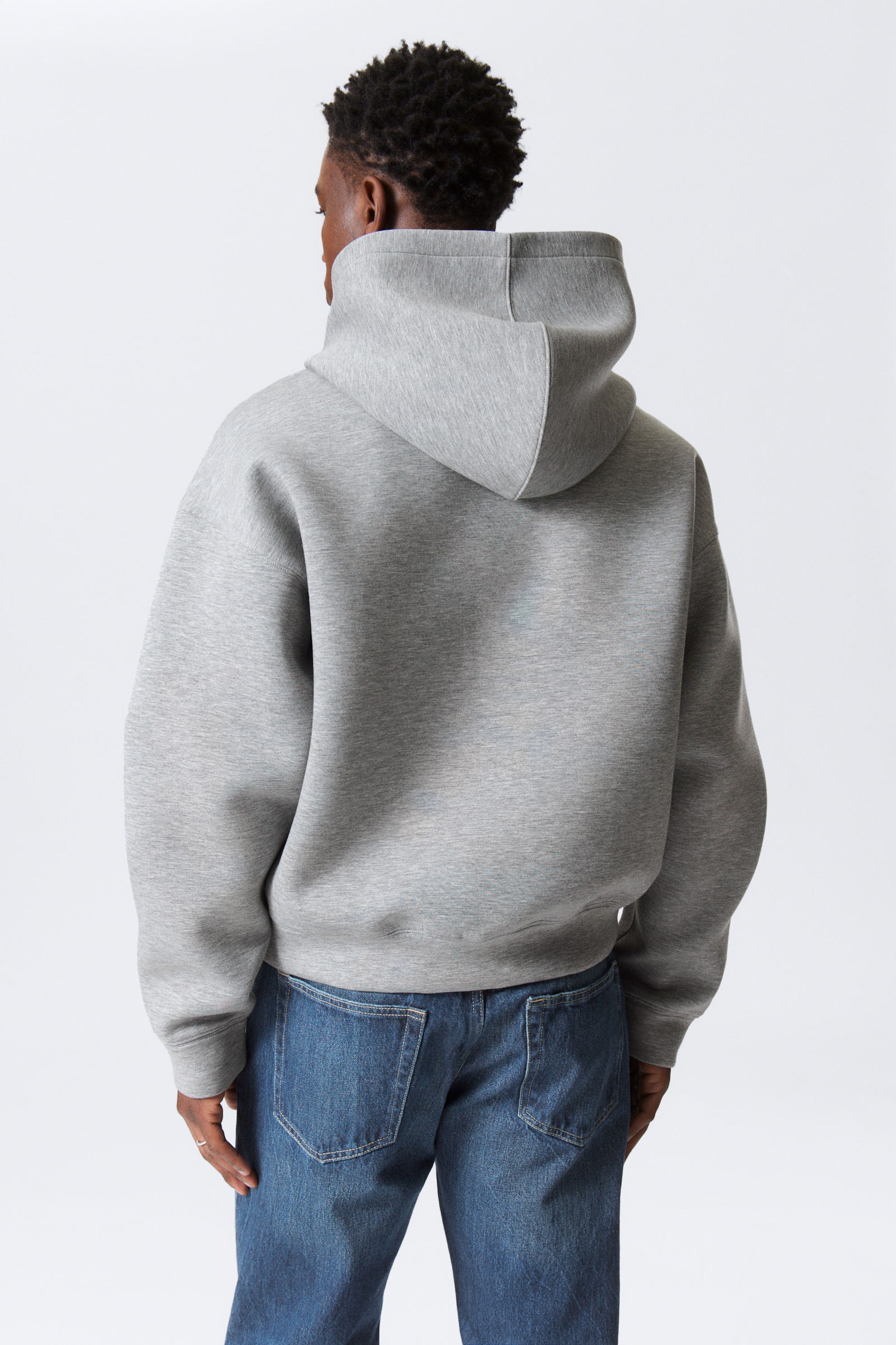 Grey Melange - Simon Scuba Hoodie - 2