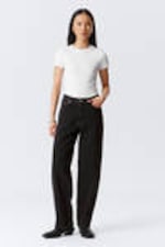 #272628 - Rail Mid Waist Loose Wide Leg Jeans