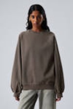 Washed Dark Mole - Loose Heavy Sweater - 0