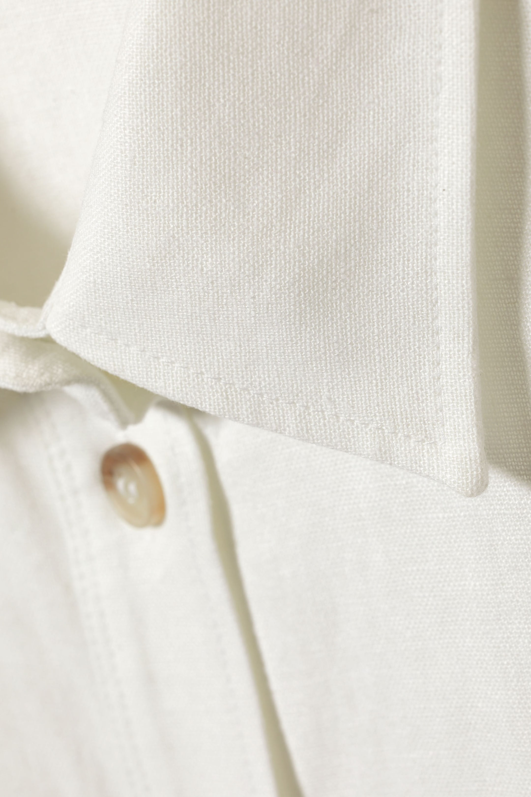 White - Relaxed Linen Mix Shirt - 1