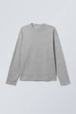 Light Grey Melange - Great Boxy Long Sleeve T-shirt - 2