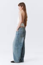 White - Draped Halter Jersey Top - 2