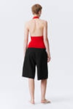 Rot - Tief sitzendes Neckholder-Top - 3