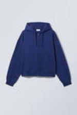 Blue - Boxy Midweight Zip Hoodie - 2