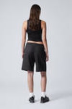 Dark Grey - Relaxed Linen Blend Shorts - 3