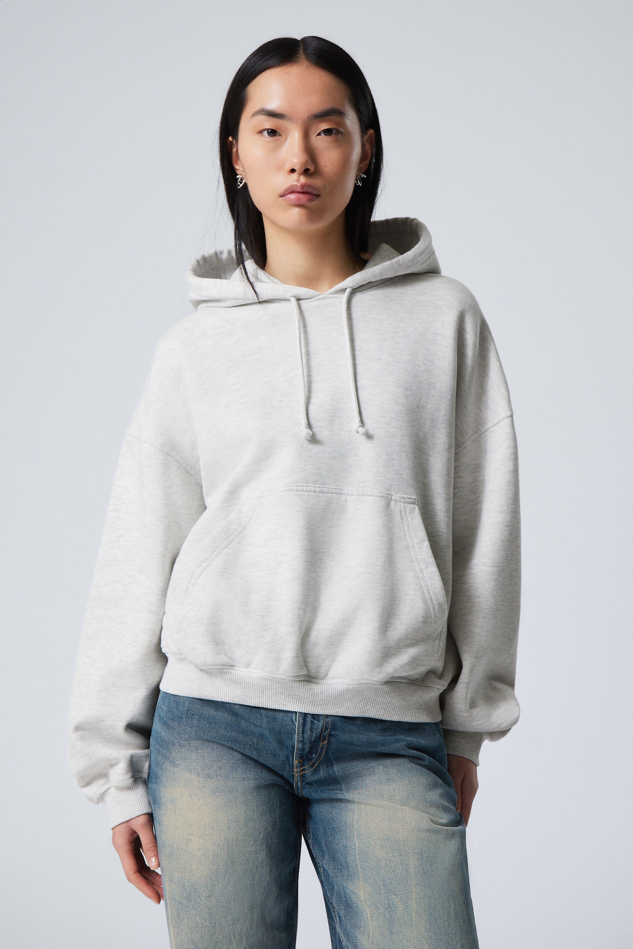 Light Grey - Loose Heavyweight Hoodie - 0