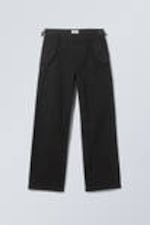 Black - Frej Relaxed Workwear Trousers - 0