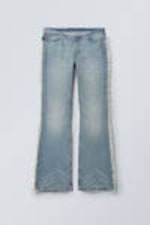 Aeon Blue - Nova Slim Bootcut Frayed Jeans - 0