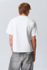 Weißes - Pinker Sad Man - Bedrucktes kastiges T-Shirt - 2