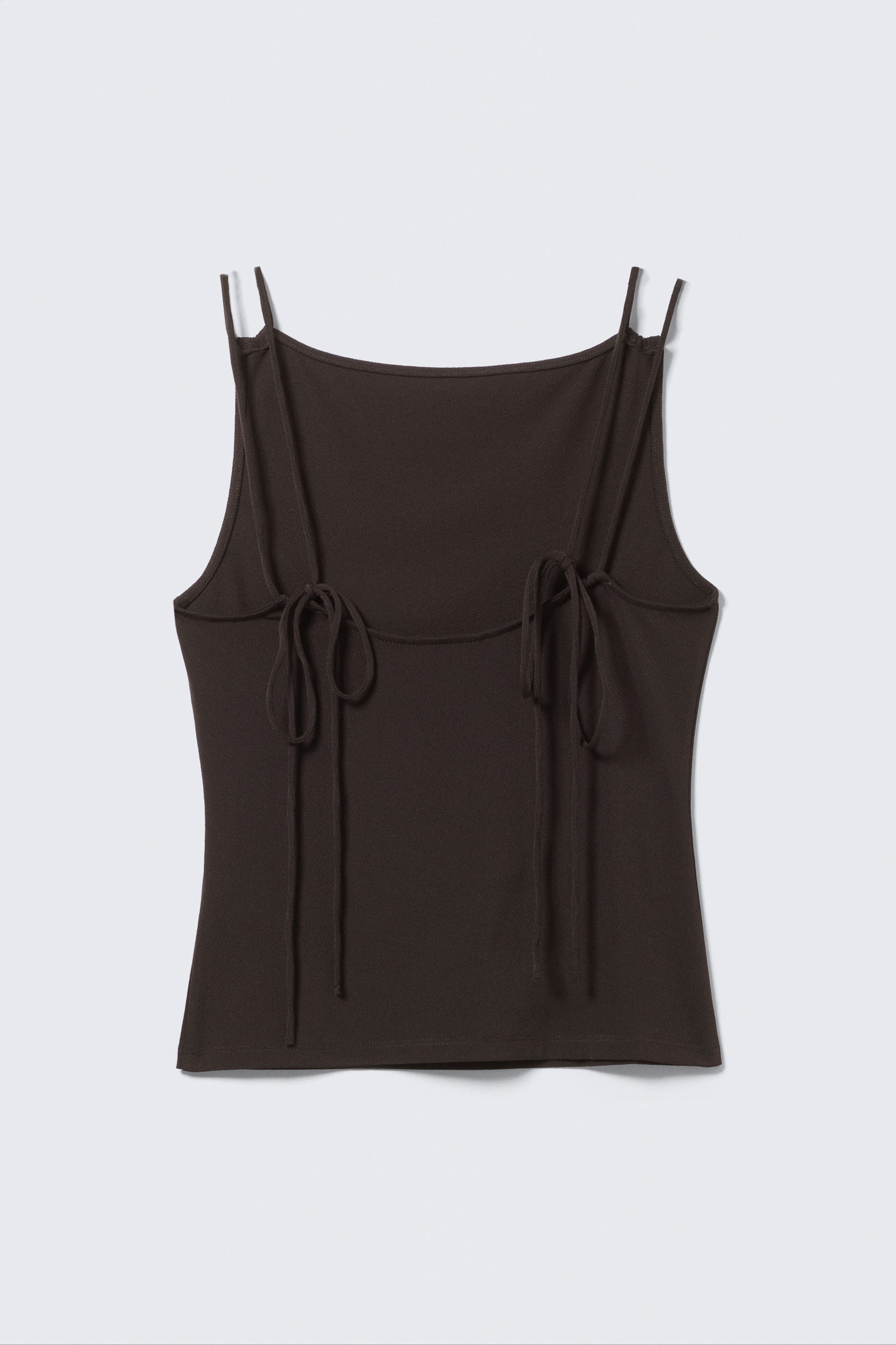 #353031 - Strappy Boat-Neck Jersey Tank Top - 2