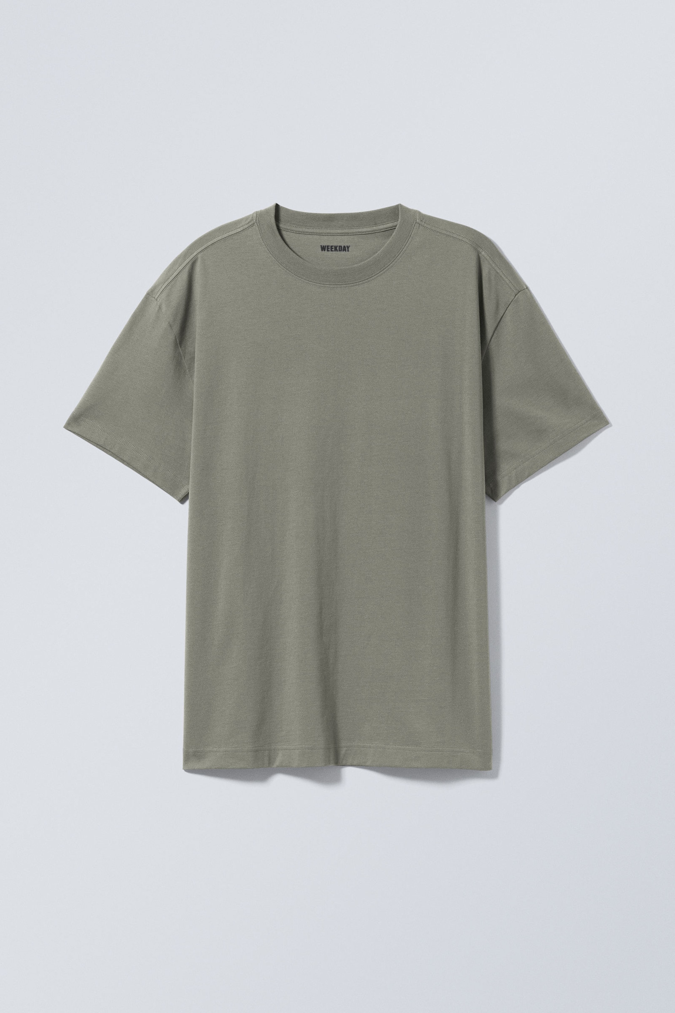 Helles Khakigrün - Schweres Oversized-T-Shirt - 2