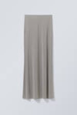 Dusty Grey - Signe Drapy Maxi Skirt - 0